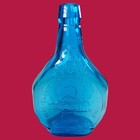 Clevenger Bros 1994 Turquoise Blue Clayton Railroad Historic Bottle Flask 7 25 