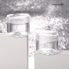 100 Count Clear Plastic Sample Containers 20g Empty Jars Cosmetic Containers    