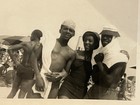 Rare African American Segregated Beach Photo - 1950s Black Americana - Beefcake