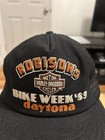 Vintage Harley Davidson Trucker Hat Robison   s Daytona Bike Week 1989