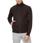 Izod Men s Full Zip Lined Sweater  Brown  Size S