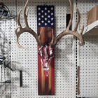 European Mount Skull Hanger  Usa Flag Decor Hooker Pedestal  Deer Antler Mountin