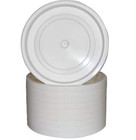 3 5 Gal And 5 Gal White Plastic Easy-off Lids For Buckets 10 Pack Durable Seal