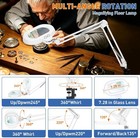 Floor Magnifying Glass With Light  4 Wheel Stable Stand Base Xx290