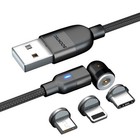 Magnetic Charging Cable Usb Rotatable 360   180   Micro Usb type C apple 2 4a   