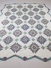 Vintage Handmade Beautiful Celtic Twist Multicolored Quilt 105x88 Inch