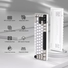 Grey 68 Keys 60  Mechanical Gaming Keyboard White Led Backlit Red Switch