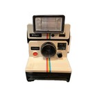 Vintage Original Polaroid Sx-70 Onestep Beige Rainbow Stripe Land Camera