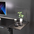 Vivo Black Clamp-on 24  X 12  Desk Extension  Accessory Platform  Keyboard Tray