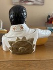Elvis Presley Ceramic Cookie Jar planter Figure W  Guitar White Jumpsuit Le
