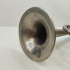 Vintage Brass Trumpet Musical Instrument - Silver Plated   Antique Decor