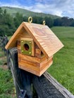 Wren Log Cabin Birdhouse North Georgia Farm Made Rustic Farmhouse