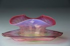 Rubina Verde Cranberry   Vaseline Glass Finger Bowl   Under Plate Uv Reactive 