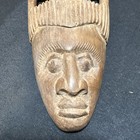 Vintage African Tribal Wood Chain Mask Hand Carved Possibly Ivory Coast 