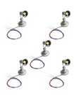 Lym20 5pcs Model Railway 187 Warm White Leds Lamp Light Ho Scale Resistors