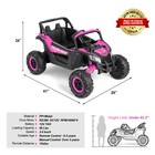 Pink 12v Battery Powered Kids Ride On Utv Vehicle Electric Off-road Car W remote