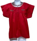 Vintage Mexican Oaxacan Hand Embroidered Floral Peasant Top Size L