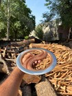 Hand Forged Yin Yang Inspired Chakram Steel   Copper Display Throwing Ring