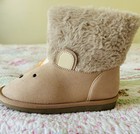 Gymboree Bear Face Design Faux-fur Toddler Boots Nwt 11  64 95