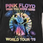 Pink Floyd Wish You Were Here 1975 World Tour Double Sided Black T-shirt Size S 