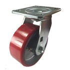 4 Swivel Casters 4  Heavy Duty Cast Iron Hub Non Skid Mark Wheels 2 Swivel Brake