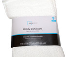 Mainstays 9 Pack Utility Dishcloth Set White Kitchen Cotton Dish Cloth