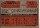 1972 -tom Shopay- Topps Autograph signed auto Baseball Card  418 Orioles