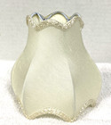 Royal Design Eggshell Off White Clip On Scalloped Bell Chandelier Lamp Shade