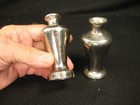 Antique 4 Japanese Taisho Era C 1920  Signed Pewter Budhist Shrine Usubata Vase