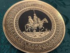 Vintage Small Damascene Of Don Quixote And Sancho Panda From Toledo Spain