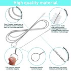 Ucheom 2 Pack 61 Inch Long Flexible Drain Cleaning Brush And 2 Pcs White