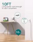 10ft Flat Plug Extension Cord With Multiple Outlets  Surge Protector Power Strip