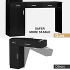 Barber Station For Hair Stylist barber Cabinet dryer Holder drawers no Mirror