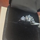 3-stone Round Moissanite Engagement Ring 2 0 Ctw 925 Sterling Silver Size 7