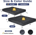 Thick 8  Full Size Futon Mattress - Medium Firm Sleeper Sofa Bed  Roll Up Design