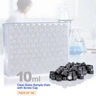 100 Pack 4ml 10ml Glass Vials With Screw Caps Clear Liquid Sample Vial Bottles