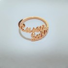 Custom Name Ring     Personalized Gold Plated Nameplate Ring  Double Name Jewelry