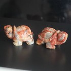Carved Mixed Gemstone Stone Crystal Turtle Figurine Animal Carving Decor 1 5  