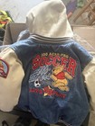 Disney  Vintagewinnie The Pooh  100 Acre-pro Soccer  Blue Denim Varsity Jacket