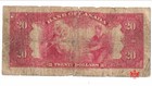 1935 Bank Of Canada 20  Small Seal English A062993 - Vg f - Small Tear B v 975 