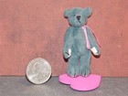 Dollhouse Miniature Jointed Teddy Bear Gray 2 5 Inch 1 12 D120 Dollys Gallery