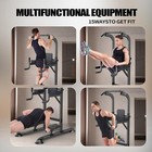 Power Tower Dip Station   Pull Up Bar - Adjustable Height Home Gym Fitness