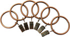 40-pack Copper Metal Curtain Rings With Clips  1 5  