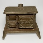 Antique Cast Iron Star Toy Stove Miniature Child   s Stove Early 1900s Vintage