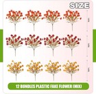 12 Bundles Fake Mums Fall Flowers Artificial For Outdoors Decoration Artificial