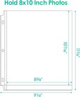 Maxgear 30 Pack 8x10 Photo Sleeves For 3 Ring Binder 60 Pictures  Heavy-duty