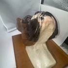 Mid-century Decorative Item Vintage Statue Or Plaque Of A Boxer Dog s Head