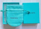 Tiffany   Co Empty 3 75  X 3  X 1 5   Blue Gift Box travel Pouch 2pc Set