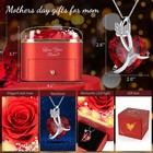 Enerleaf Preserved Red Real Rose With Necklace Jewelry Box -eternal