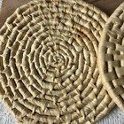 Set Of 3 Natural Fiber Trivets  Thick Durable  Textured Seagrass Cottagecore